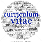 Thumb small stock photo curriculum vitae cv concept in word tag cloud on white background 103847867